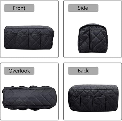 2 in 1 Waterproof Armrest Covers Sofa Arm Organizer with 14 Pockets for Tablet Magazines TV Remote Holder, Anti-Slip Recliner Couch Armchair Slipcover Furniture Sofa Arm Protector Storage Caddy Pouch
