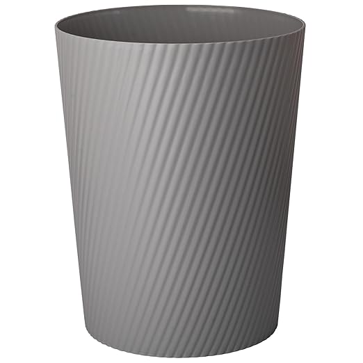 UUJOLY Small Trash Can Wastebasket Garbage Can Container Bins for Bathrooms, Laundry Room, Kitchens, Offices, Kids Rooms, Dorms (Dark Grey)