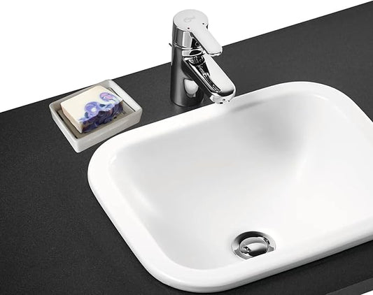 Ceramic Soap Dish Stainless Steel Soap Holder for Bathroom and Shower Double Layer Draining Soap Box