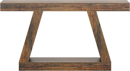 Spaco 55'' Long Console Table,2 Tier Farmhouse Narrow Entryway Table Sofa Table with Storage,Wood Behind Couch Table for Living Room, Hallway,Foyer