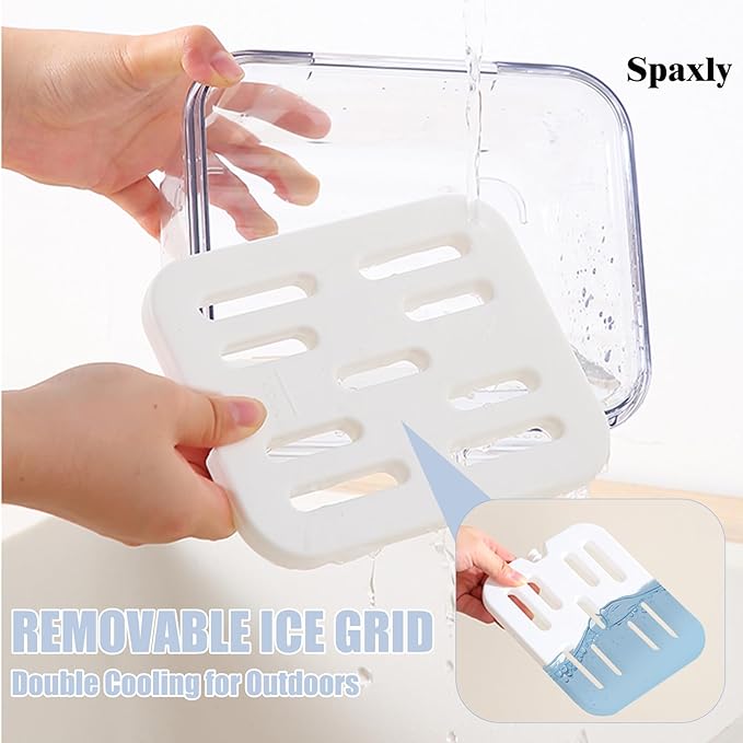 Manual Vacuum Sealer Containers, Airtight Food Storage Boxes with Hand Pump for Freshness, BPA-Free, Leakproof Seal for Lunch, Meat, Fruit, Leftovers, Fridge & Camping Use (1320ml)