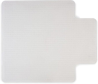 Staples Office Chair Mat, Clear Floor Mats with Lip, Medium-Pile Carpets, Extended Under-Desk Coverage, 45" x 53'' Inch, Smooth Glide