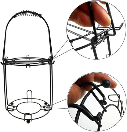YY YEARCHY Coffee Cup Stand Holder Display Stand Mug Tea Rack Cup and Saucer Countertop Storage Organizer Dryer Hook Decoration (13.4" X 6" X 6", Black)