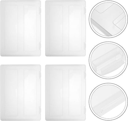 PRETYZOOM 4pcs A4 Document Storage Boxes, Portable Frosted Plastic File Organizer Cases for 8.5" X 11" Paper, Birth Certificate Protector, Office and Home File Holder