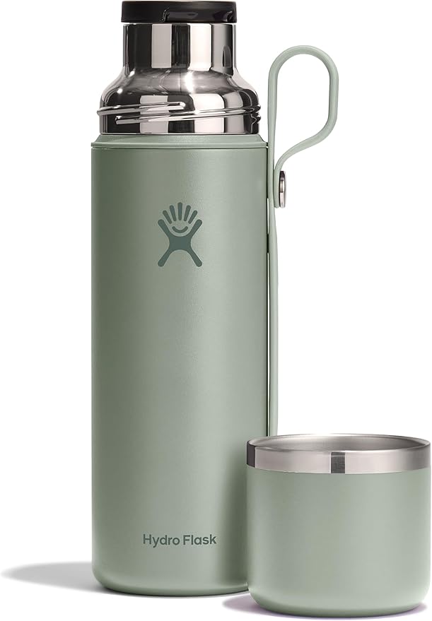 Hydro Flask Hot Flask & Cup – Insulated Stainless Steel, Hot Drink Travel Container for Coffee & Tea 28 Oz Agave Green
