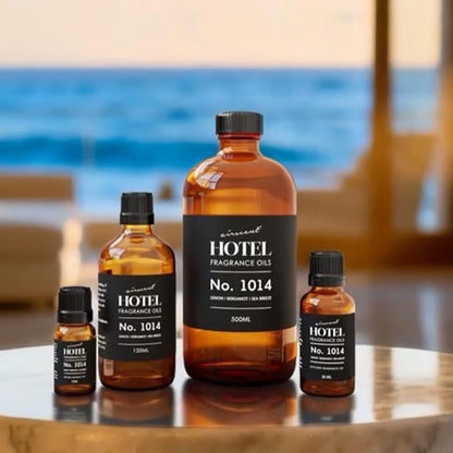 AirScent Hotel Diffuser Oil No. 1014 - The Iconic 5-Star Hotel Coastal Blend - Lemon Bergamot Sea Breeze - Fragrance Oil for Ultrasonic and Waterless Diffusers and Crafting - 500 mL