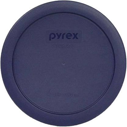 Pyrex 7201-PC 4 Cup Blue Food Storage Replacement Lid (4-Pack) - Made in USA