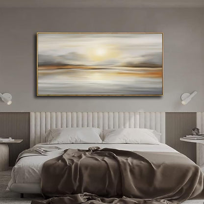 Large Framed Wall Art Abstract Seascape Canvas Printing Wall Decor Artwork for Living Room Bedroom Dining Room Home Office Decor 31x70inch