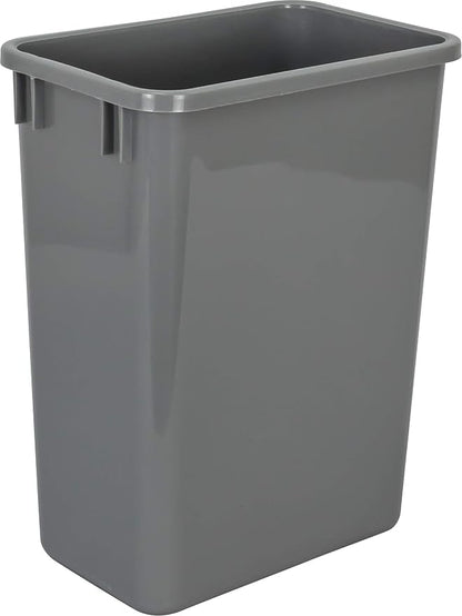 Hardware Resources CAN-35GRY Plastic Waste Container, Gray