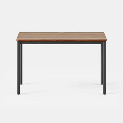 Branch Daily Desk - Functional at Home Office Desk with Effortless Assembly, Timeless Design, Rounded Corners, and Built-in Cable Notch - 36” W x 28.5” H x 24” D - Walnut Work Table