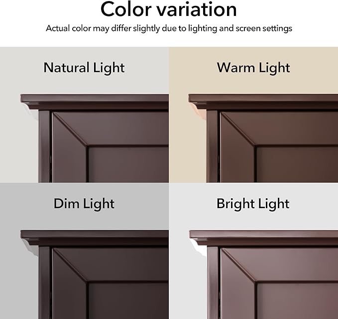 Bathroom Wall Cabinet Expresso Over Toilet Storage - 24x30 in Above Toilet Wood Medicine Cabinet with Adjustable Shelf & 2 Door Mounted Wall Cabinet