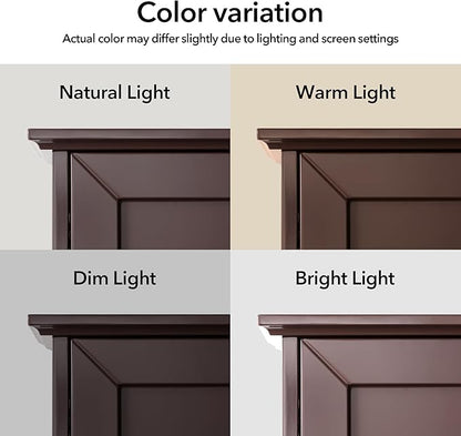 Bathroom Wall Cabinet Expresso Over Toilet Storage - 24x30 in Above Toilet Wood Medicine Cabinet with Adjustable Shelf & 2 Door Mounted Wall Cabinet