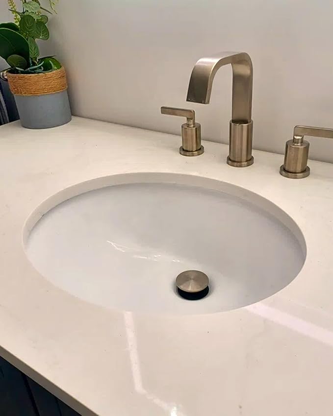 18 Inch Vessel Sink Oval Undermount Bathroom Sink Ceramic Vanity Sink with Overflow, White UB-11