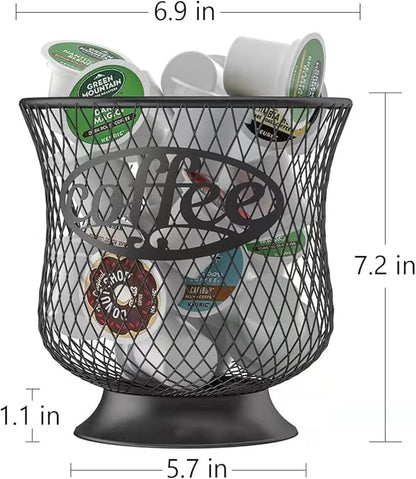ITHSKUILL Coffee Pod Holder, Large Capacity K Cup Holder, Nespresso Pods Holder K Cup Organizer for Kitchen Countertop, Coffee Bar Accessories, Pod Holder for Keuring Espresso Capsule Coffee Creamer