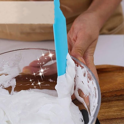 5Pcs Silicone Spatula Set Heat Resistant Cake Cream Butter Spatulas Mixing Batter Scraper Non-Stick Flexible Baking Cooking Tool BPA-Free Multicolor Set of (5colors)