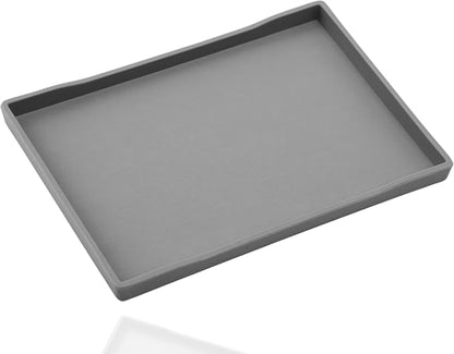 Gray Serving Tray (13.5 x 9.6 inch) for Serving Accessory, Perfect for Charcuterie, Cupcake Stand, Coffee Table Decor, Party Supplies, Bathroom Vanity & Breakfast in Bed.