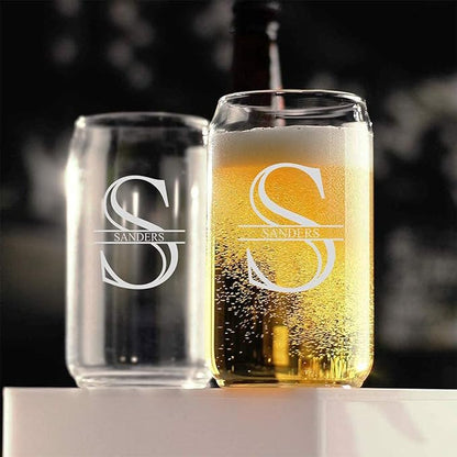 Personalized Gifts for Men - Engraved Beer Glasses - Custom Etched Pint Glass Gifts for Guys, Women - Great for Husband, Couples, Dad - Valentine's, Housewarming