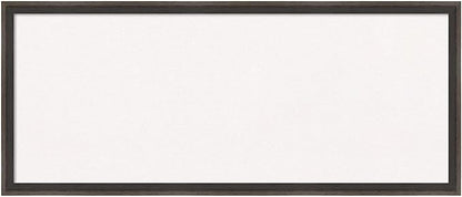 Amanti Art White Cork Board for Wall, 13x31 Vision Board with Brown Wood Frame, Medium Corkboard Office Decor for Home Organization, Casual Corkboard Pinboard to display items for home organization
