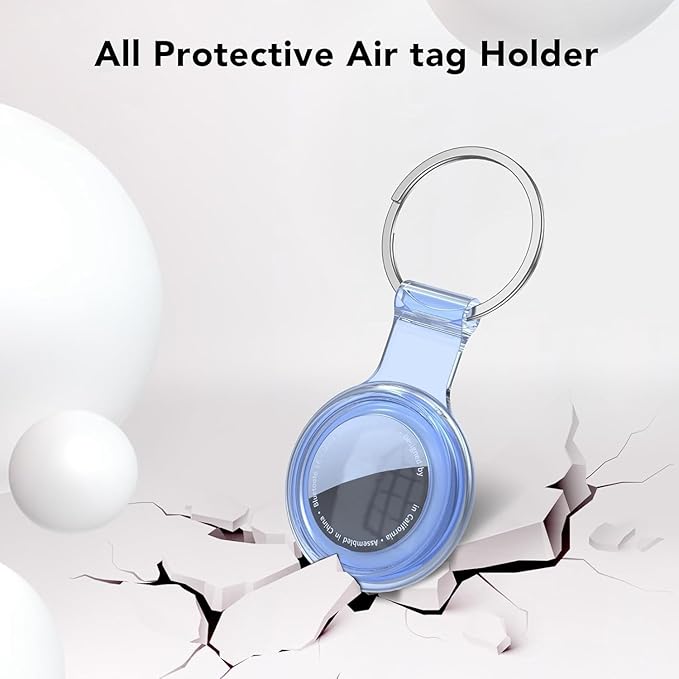 Compatible with AirTag Holder Case Keychain 4 Pack, for AirTag 1st & 2nd Generation Key Chain Ring Case Cover for Air Tag Holder GPS Tracker Item Air Tags Finders Air Tagholder for Kids,Bags,Luggages