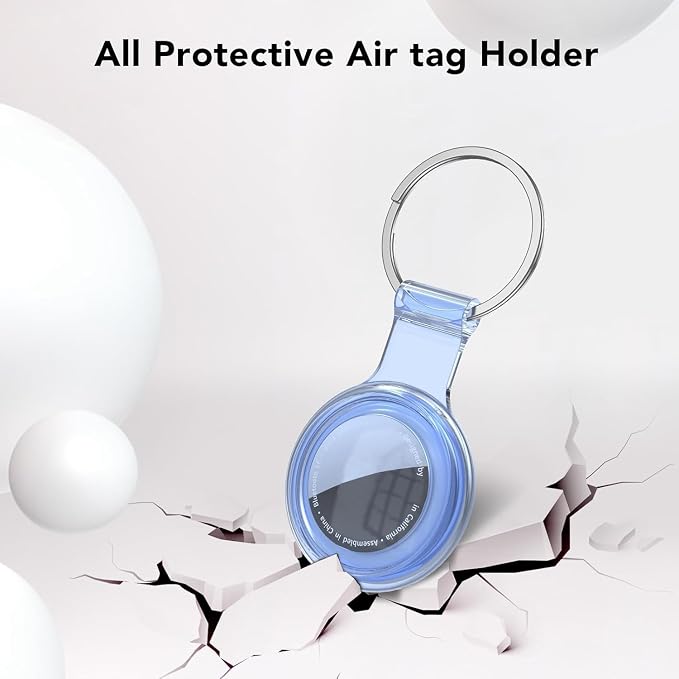 Compatible with AirTag Holder Case Keychain 4 Pack, for AirTag 1st & 2nd Generation Key Chain Ring Case Cover for Air Tag Holder GPS Tracker Item Air Tags Finders Air Tagholder for Kids,Bags,Luggages