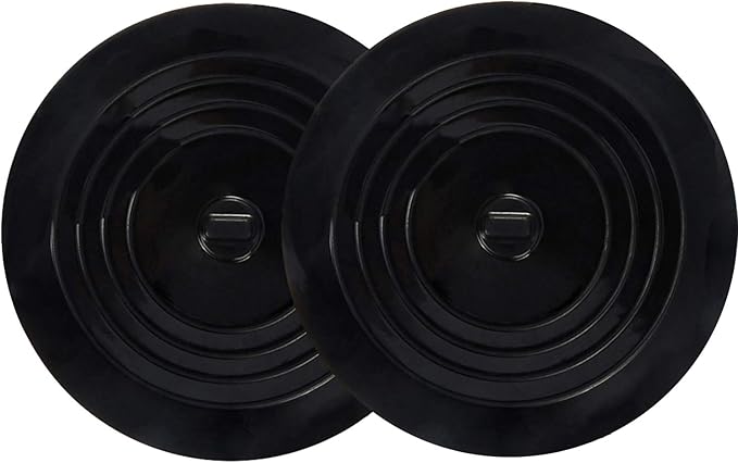 V-TOP Tub Stopper 2 Pack, 6 inches Large Silicone Drain Plug Hair Stopper Flat Suction Cover for Kitchen, Bathroom and Laundry