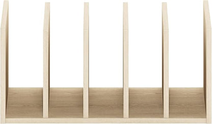 Furinno Hermite Desk Organizers and Accessories with File Holder, Office Organization, Desk Top Book Shelf, for Office Supplies, Natural Oak