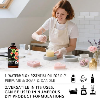 Watermelon Essential Oil, Watermelon Oil 16 Fl Oz 480ML for Diffuser Humidifier Yoga Cleaning DIY Candle Soap Making Essential Oils