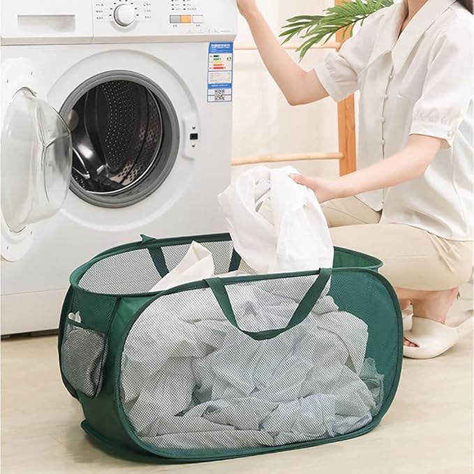 4 Pcs Collapsible Laundry Baskets, Opening Laundry Hamper, Foldable Laundry Basket, Dirty Clothes Basket for Clothes & Home Organization