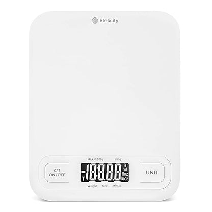 Etekcity Food Kitchen Scale, Digital Mechanical Weighing, Grams and Ounces for Weight Loss, Baking, Cooking, White