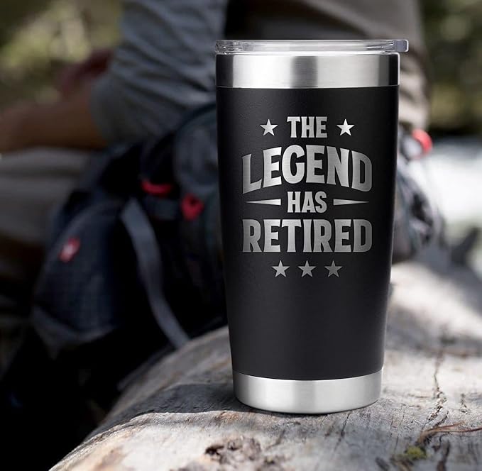 Retirement Gifts for Men 2025 - Retired Not My Problem Anymore - Funny Retired Tumbler for Men, Him, Father, Husband, Coworkers - Happy Retirement Gifts, Navy Tumbler 20 Oz (Black 20 Oz)