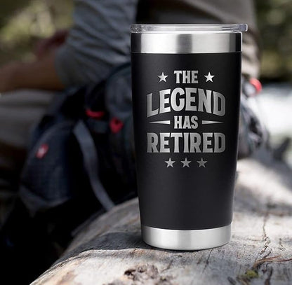 Retirement Gifts for Men 2025 - Retired Not My Problem Anymore - Funny Retired Tumbler for Men, Him, Father, Husband, Coworkers - Happy Retirement Gifts, Navy Tumbler 20 Oz (Black 20 Oz)