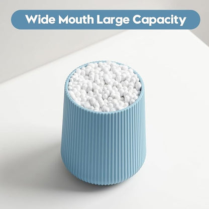 YAUKPH Light Blue Striped Toothbrush Holder for Electric Toothbrushes Bathroom Organizer Cup for Toothpaste Kids & Adults