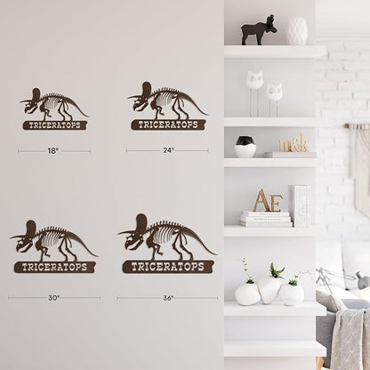SIGNLEADER Metal Wall Art Decor Triceratops Minimalist Modern Abstract Wall Sculpture Hangings Home Decoration for Living Room, Bedroom, Bathroom, Kitchen - 24" Bronze