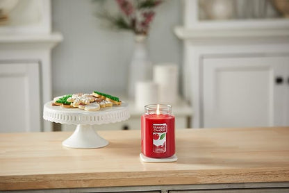 Yankee Candle Cherries On Snow Scented, Classic 22oz Large Jar Single Wick Candle, Over 110 Hours of Burn Time