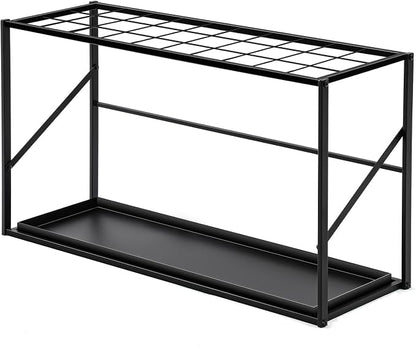 Colingmill Folding Umbrella Storage Stand Rack Holder Organizer Free Standing Umbrella Rack with Removable Drip Tray for Entryway Home Office Hotel Entry Hallway (L35.51 X W11.89 X H19.69 Inch)
