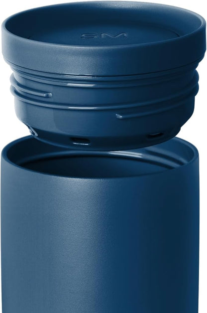 Simple Modern Travel Coffee Mug Tumbler with 360° Lid | Ceramic-Lined Insulated Stainless Steel Cold Brew Iced Coffee Cup | Gifts for Women Men Her Him | Voyager Signature | 12oz | Slumberland