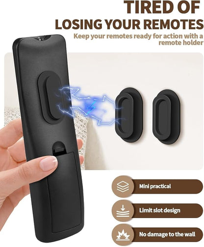 6 Pack Magnetic Remote Control Holder – Upgraded Silicone Magnetic Wall Mount for TV, Fan & Air Conditioner Remotes – Self-Adhesive, No-Drill Remote Control Holder Wall Mount