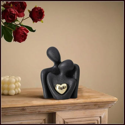 Home Decor for Couples, Mini Couple Ceramic Statue Tv Stand Decor, Bedroom Decor Love Statue Couple Knick Knacks Unique Decoration- Gifts for Her Romantic Gifts(4.72in)