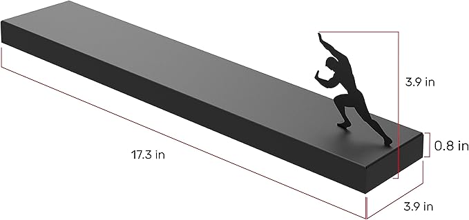 Artori Floating Toilet Paper Shelf Storage - Bathroom Wall Decorations, Tilted Wall Toilet Paper Holder, Mounted Toilet Decor Organizer for Tissue Rolls, Wipes, Towels, & More - Sisyphus Black