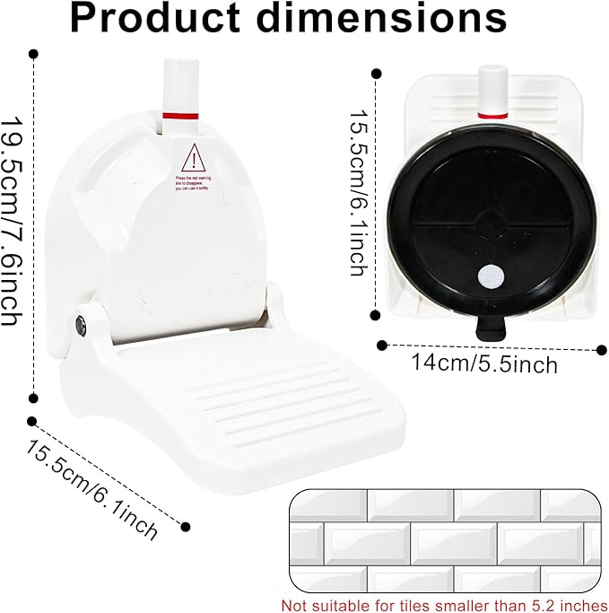 Shower Foot Rest, Strong Suction Cup Foldable Foot Stool for Shaving Legs in Shower, No Drill Bathroom Foot Rest with Anti-Slip Surface for Elderly, Pregnancy, Portable for RV Travel