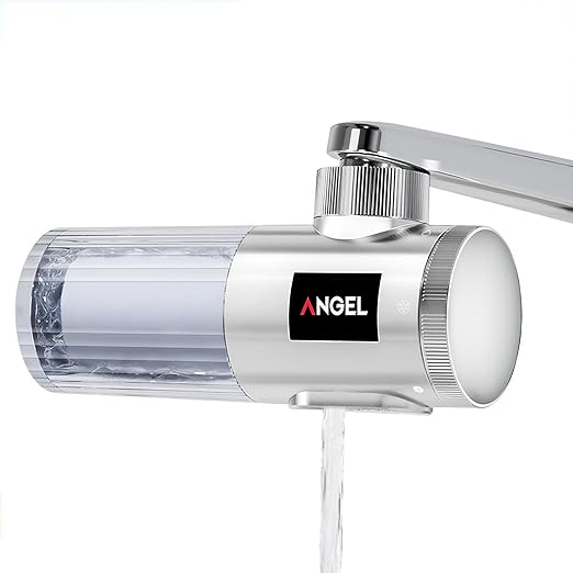 ANGEL UF60 Bathroom Sink Filter, 0.01μm Ultra Filtration for Skin Care & Hair Care, Water Filter for Sink Faucet, Reduces 99% Chlorine & Odors, Long-Lasting 350-Gallon Capacity, Softer Water