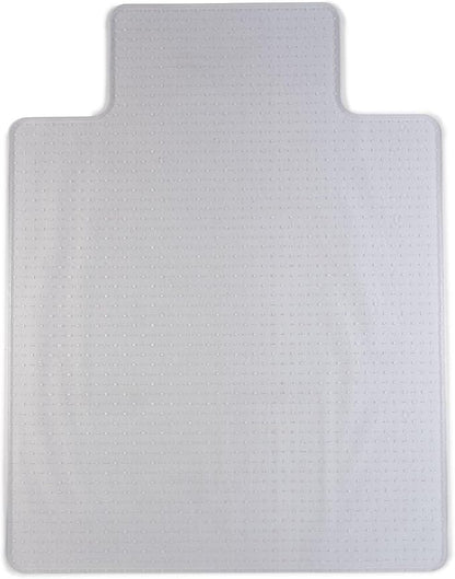 Staples Office Chair Mat, Clear Floor Mats with Lip, Medium-Pile Carpets, Extended Under-Desk Coverage, 46 x 60 Inch, Smooth Glide