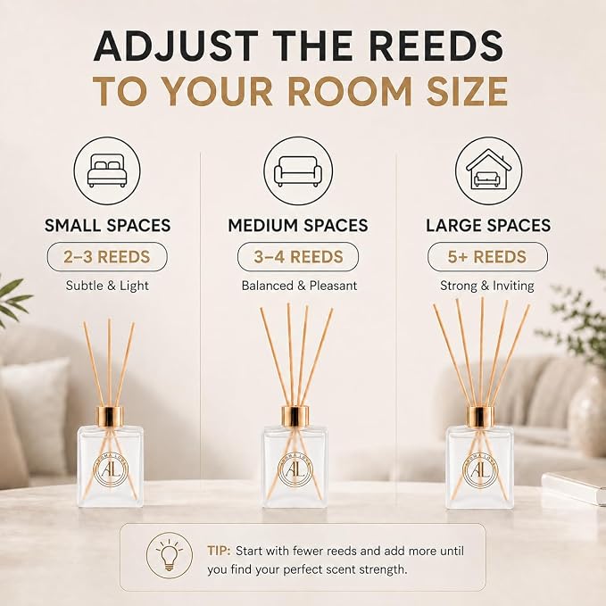 Frosted Reed Diffusers for Home |Premium Fragrance Diffuser | Frosted Diffuser Sticks in Oil Set with Cashmere Vanilla Scent |Smell Good Stuff | Long-Lasting Oil for Bathroom &Office 5 oz