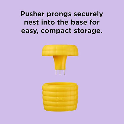 Chef’n Cob Plus Corn Stripper and Peeler for Corn on the Cob, Built-In Safety Pusher