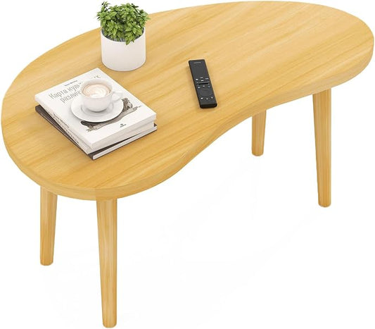 Mango Coffee Table Low Table with 4 Solid Wood Sturdy Legs,Floor Table Desk for Sitting on The Floor,19.7"D x 31.5"W x 16"H Inches,Living Room/Toy room Furniture,Rental house Furniture(Natural-Mango)