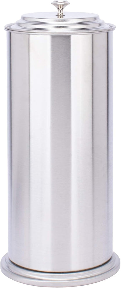 JS Jackson Supplies Free Standing Extra Large Toilet Paper Holder - Stainless Steel