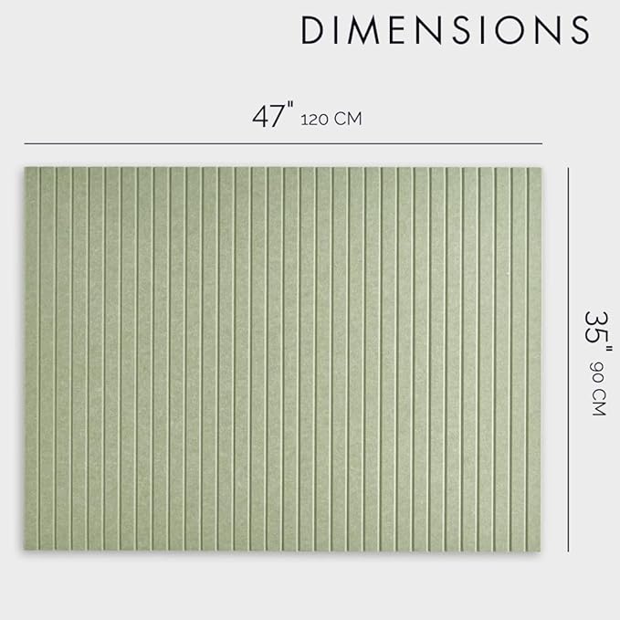 Large Bulletin Board 48"x36" - Office Wall Organizer to Replace Your Old Cork Boards for Walls for Office Decor - 12-Pack Felt Wall Panels for Use in Home Office Decor, Classroom Decor (Sage)