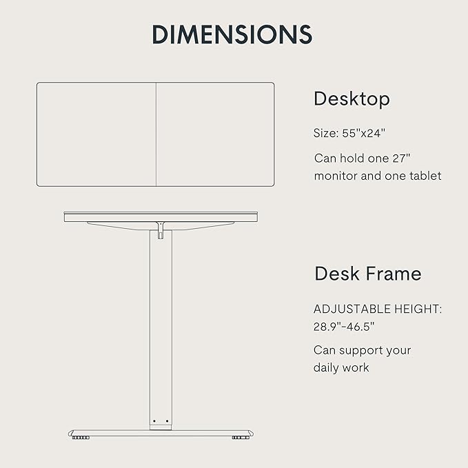 FLEXISPOT Standing Desk Electric Height Adjustable Desk with 55 x 24 Inch Splice Board, Home Office Computer Workstation, Maple Top + White Frame