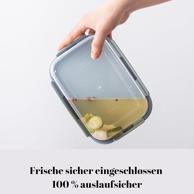 LocknLock HPL415 Classic-Plus Plastic Food Storage Container with Lid for Kitchen, Lunch, Meal Prep, and Leftovers, BPA-Free, Airtight, Leakproof, Microwave, Dishwasher, Freezer-Safe, 1.65L