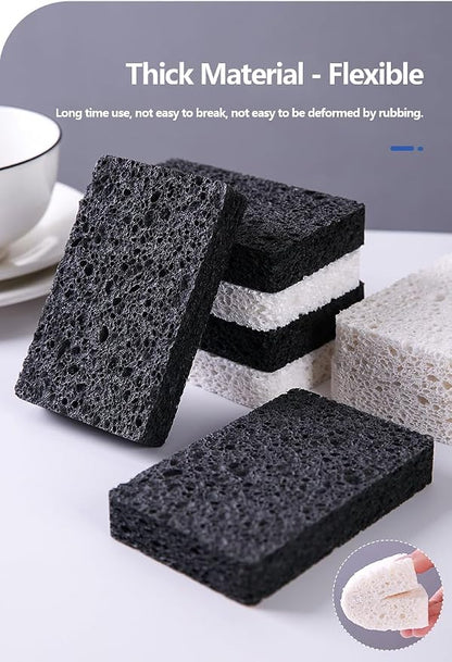 6 - Pack Non-Scratch Scrub Sponges - Sponges for Dishes and Washing Dishes, Cleaning Sponges for Kitchen Home Office, Magical 3D DIY Art and Craft Suppliers（Mixed）